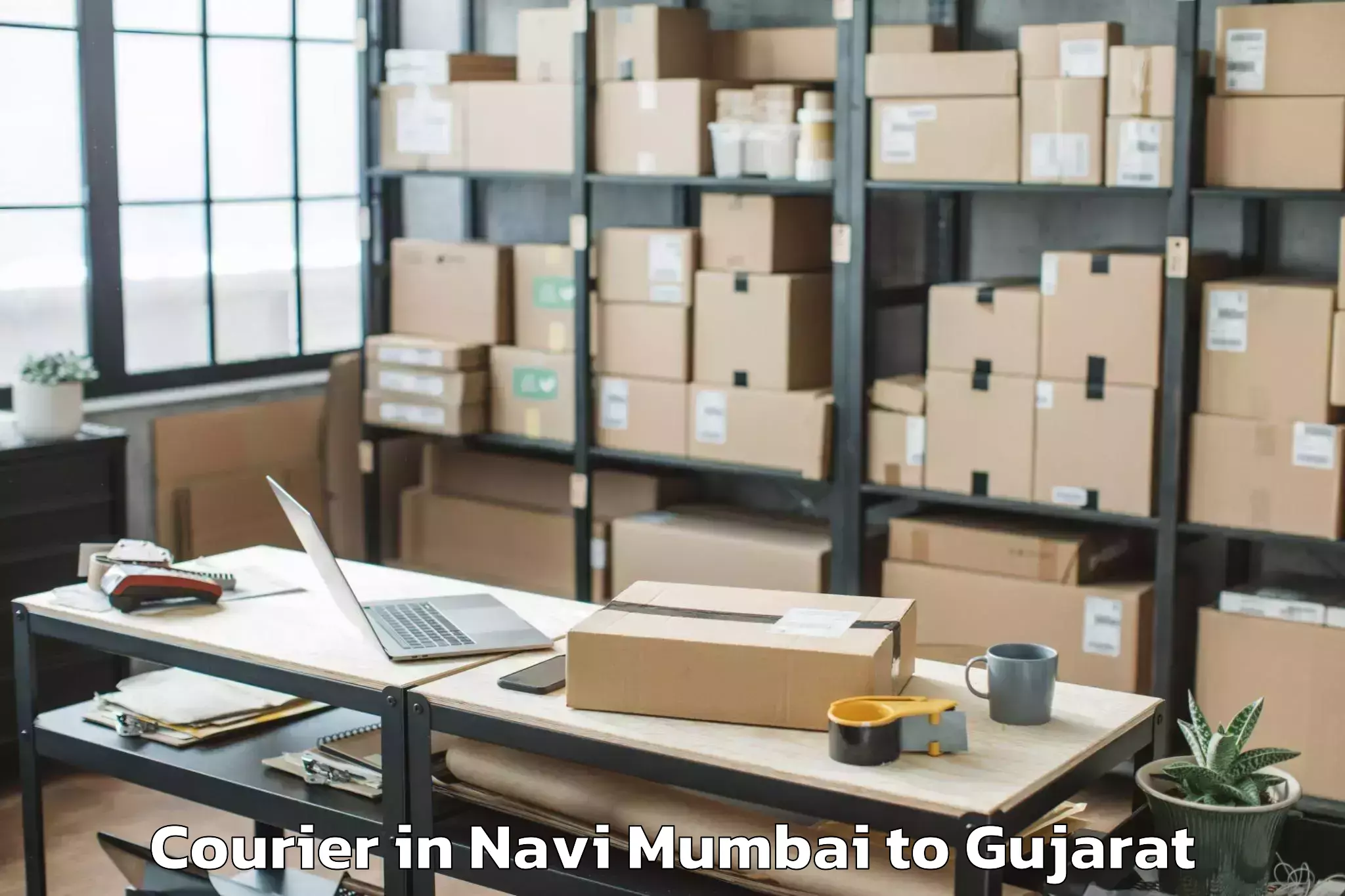 Trusted Navi Mumbai to Vartej Courier